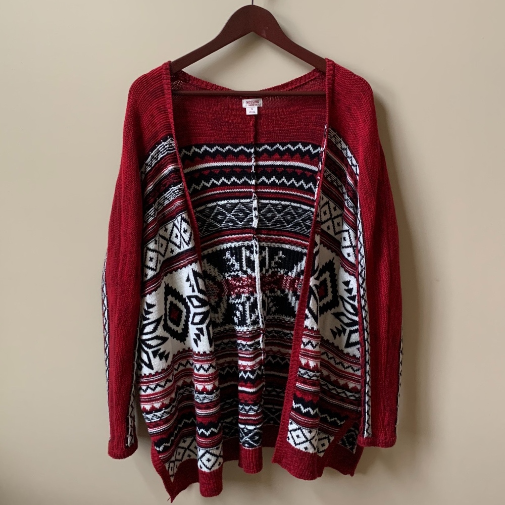 Mossimo Winter Apres Ski Sweater Red/Black/White
